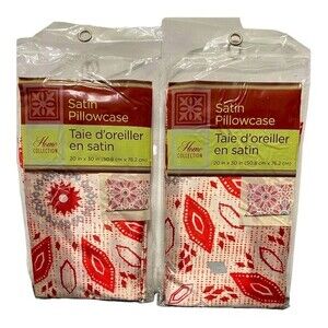 Home Collection Decorative Print Satin Pillow Cases (Set of 2)